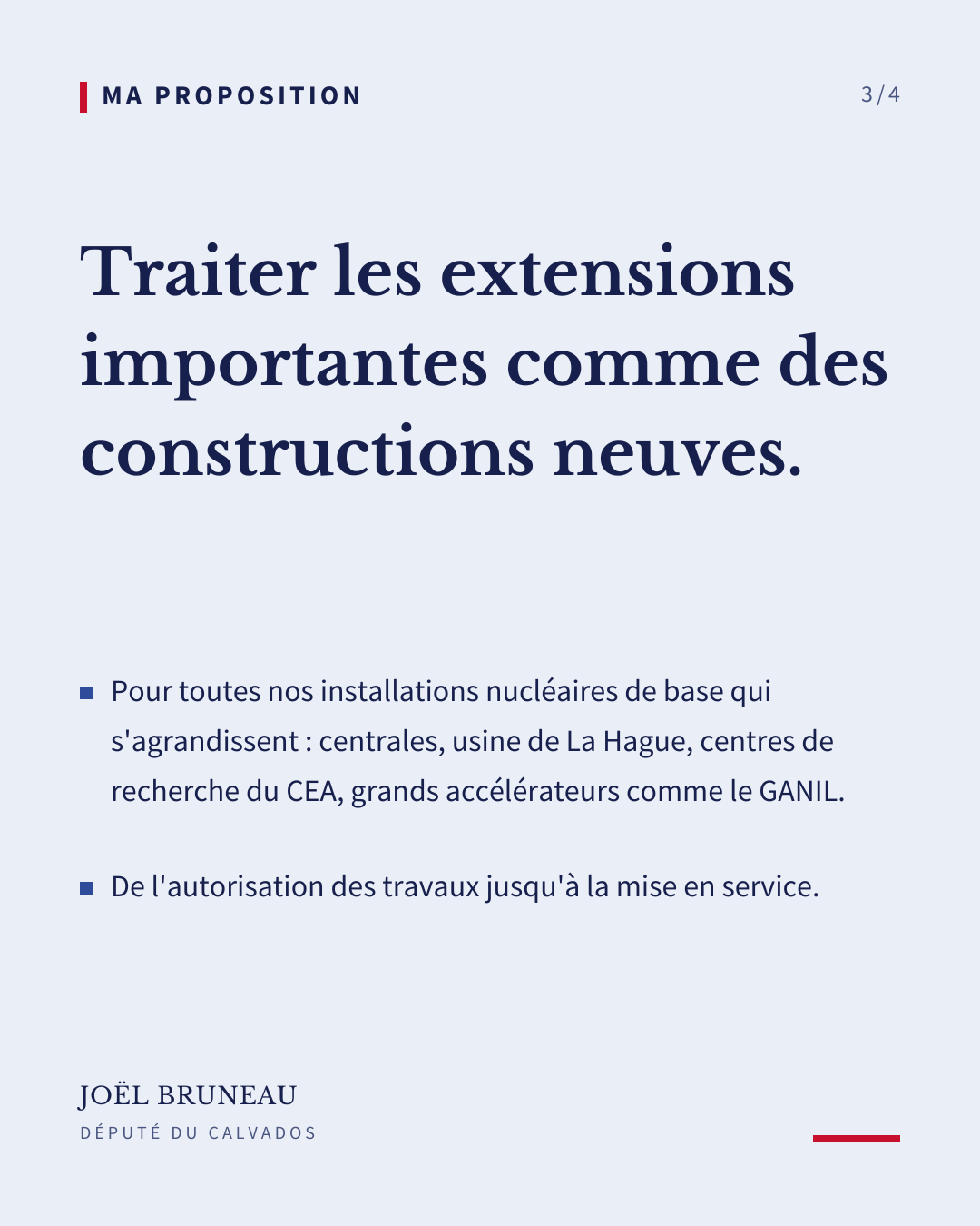 Ma proposition : traiter les extensions importantes comme des constructions neuves.